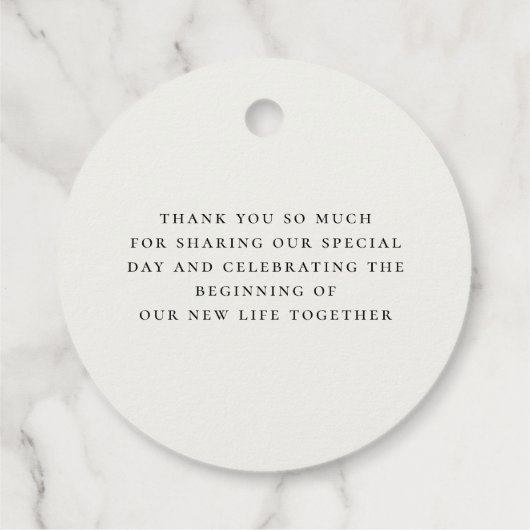 ピンクグリーンバラ花びらフラワーズ庭園の結婚式 フェイバータグ (裏面)