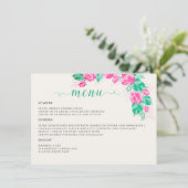 ピンクグリーンバラ花びらフラワーズ庭園の結婚式 メニュー (スタンド正面)