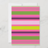 ピンクグリーンバルーンケーキガールズ4th誕生日パーティー 招待状 (裏面)