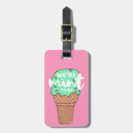 ピンクグリーンバレンタインデスキッチミントはアイスクリームになる ラゲッジタグ