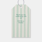 ピンクグリーンピックボール誕生日パーティーありがとう ギフトタグ (裏面)