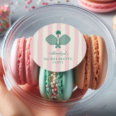 ピンクグリーンピッケルボール独身最後のパーティー ラウンドシール