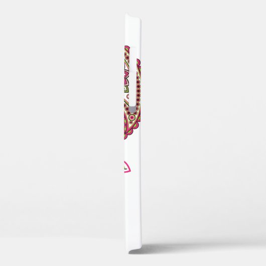 ピンクグリーンファンキーペイズリーパーソナライズされた Case-Mate iPhoneケース (裏面 / 左)