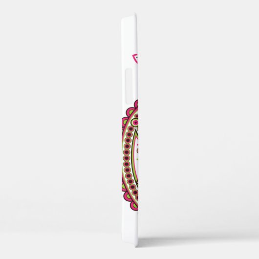 ピンクグリーンファンキーペイズリーパーソナライズされた Case-Mate iPhoneケース (裏面 / 右)