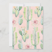 ピンクグリーンフィエスタタコブウ誕生日招待状 招待状 (裏面)