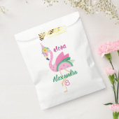 ピンクグリーンフラミンゴ&スイカトロピカル誕生日 フェイバーバッグ (封をした状態)