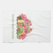 ピンクグリーンフローラ格言格言スウィート格言 キッチンタオル (横)