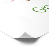 ピンクグリーンフローラ格言格言スウィート格言 ポスター (角)