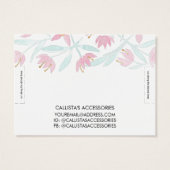 ピンクグリーンフローラ水彩ブレスレットディスプレイ (裏面)