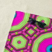 ピンクグリーンブルー抽象芸術 ビーチタオル (インサイチュ)