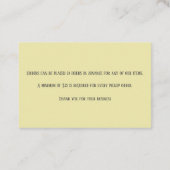 ピンクグリーンベーカリーベーカー菓子シェフマカロン 名刺 (裏面)