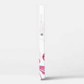 ピンクグリーンホワイト抽象芸術フローラ Case-Mate iPhoneケース (裏面 / 左)