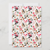 ピンクグリーンボホフローラガーデン春シック結婚ズ 招待状 (裏面)