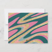 ピンクグリーンメリー金ゴールド&ブライトレトロスワール写真 シーズンカード (裏面)