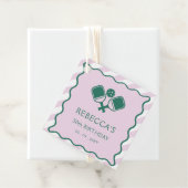 ピンクグリーンレトロピクレボール30歳の誕生日 フェイバータグ (インサイチュ)