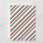 ピンクグリーンレトロメリーウーフマスフォトコラージュ シーズンカード (裏面)