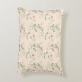 ピンクグリーンレトロY2K 70s花柄 アクセントクッション (裏面(縦))