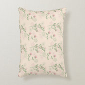 ピンクグリーンレトロY2K 70s花柄 アクセントクッション (正面(垂直))