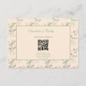 ピンクグリーンレトロY2K 70s花柄 エンクロージャーカード (正面)