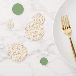 ピンクグリーンレトロY2K 70s花柄 コンフェッティ