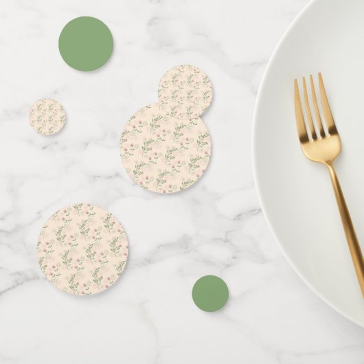 ピンクグリーンレトロY2K 70s花柄 コンフェッティ (グループ)