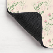 ピンクグリーンレトロY2K 70s花柄 マウスパッド (コーナー)