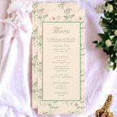 ピンクグリーンレトロY2K 70s花柄 メニュー