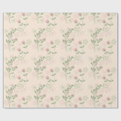 ピンクグリーンレトロY2K 70s花柄 ラッピングペーパー (フラット)