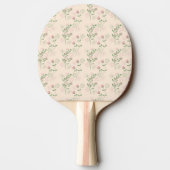 ピンクグリーンレトロY2K 70s花柄 卓球ラケット (裏面)