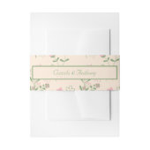 ピンクグリーンレトロY2K 70s花柄 招待状ベリーバンド (正面例)