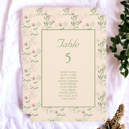 ピンクグリーンレトロY2K 70s花柄 招待状