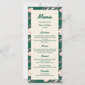 ピンクグリーンロータランタンインディアン結婚のメニュー (正面)