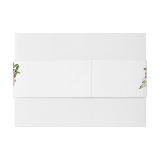 ピンクグリーン伝統的クラシックフローラ結婚ズ 招待状ベリーバンド (裏面例)