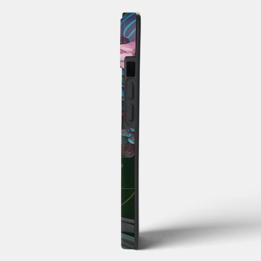 ピンクグリーン小妖精や小人フェアリー女性ファンタジーアート Case-Mate iPhoneケース (裏面 / 左)