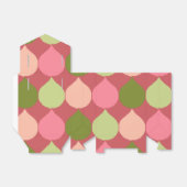ピンクグリーン幾何イカットティアドロップサークル フェイバーボックス (折り畳みなし)