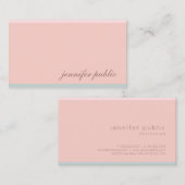 ピンクグリーン手書きスクリプトモダンシンプルトレンディー 名刺 (正面/裏面)