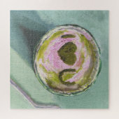 ピンクグリーン抹茶ラブティーアートシモダンェルライフB ジグソーパズル (横)