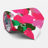 ピンクグリーン抽象芸術ネックタイ ネクタイ (ロール)