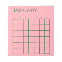 ピンクグリーン未加工団体や組織カレンダー