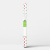 ピンクグリーン水玉模様ゲルベラデイジー Case-Mate iPhoneケース (裏面 / 左)