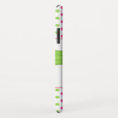 ピンクグリーン水玉模様ゲルベラデイジー Case-Mate iPhoneケース (裏面/右)