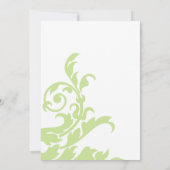 ピンクグリーン渦巻卒業発表 招待状 (裏面)
