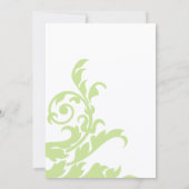ピンクグリーン渦巻卒業発表 招待状 (裏面)