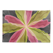 ピンクグリーン無煙炭ファンタジーフラワーフラクタルアート 枕カバー (裏面)