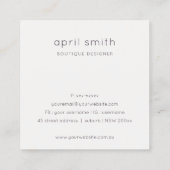 ピンクグリーン牡丹フローラサンキュービジネスオーダー スクエア名刺 (裏面)