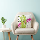 ピンクグリーン絵を描スプラッシュインクソファ装飾用クッション クッション (椅子)