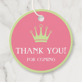 ピンクグリーン赤ちゃんシャワー フェイバータグ