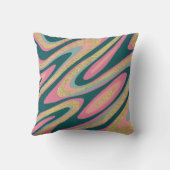 ピンクグリーン金ゴールドメリーレトロブライトスノーフレーク名 クッション (裏面)