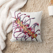ピンクグリーヴィレアオーストラリア先住民花 クッション (ブランケット)