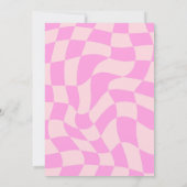 ピンクグルーヴィディスコ誕生日 招待状 (裏面)